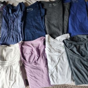 Eddie Bauer lot of 8 women's short sleeve shirts.